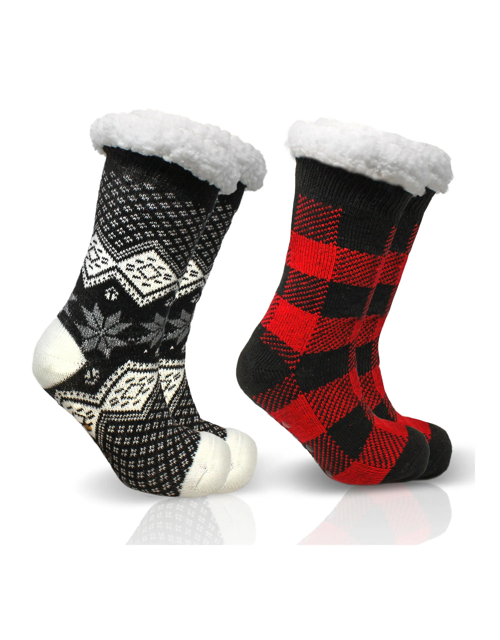 2 Pack Taylor Slipper Socks - The Cozy Holiday Set