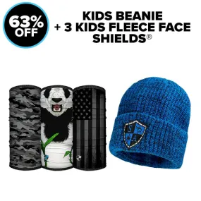 3 Kids Fleece Face Shields®   Kids Beanie