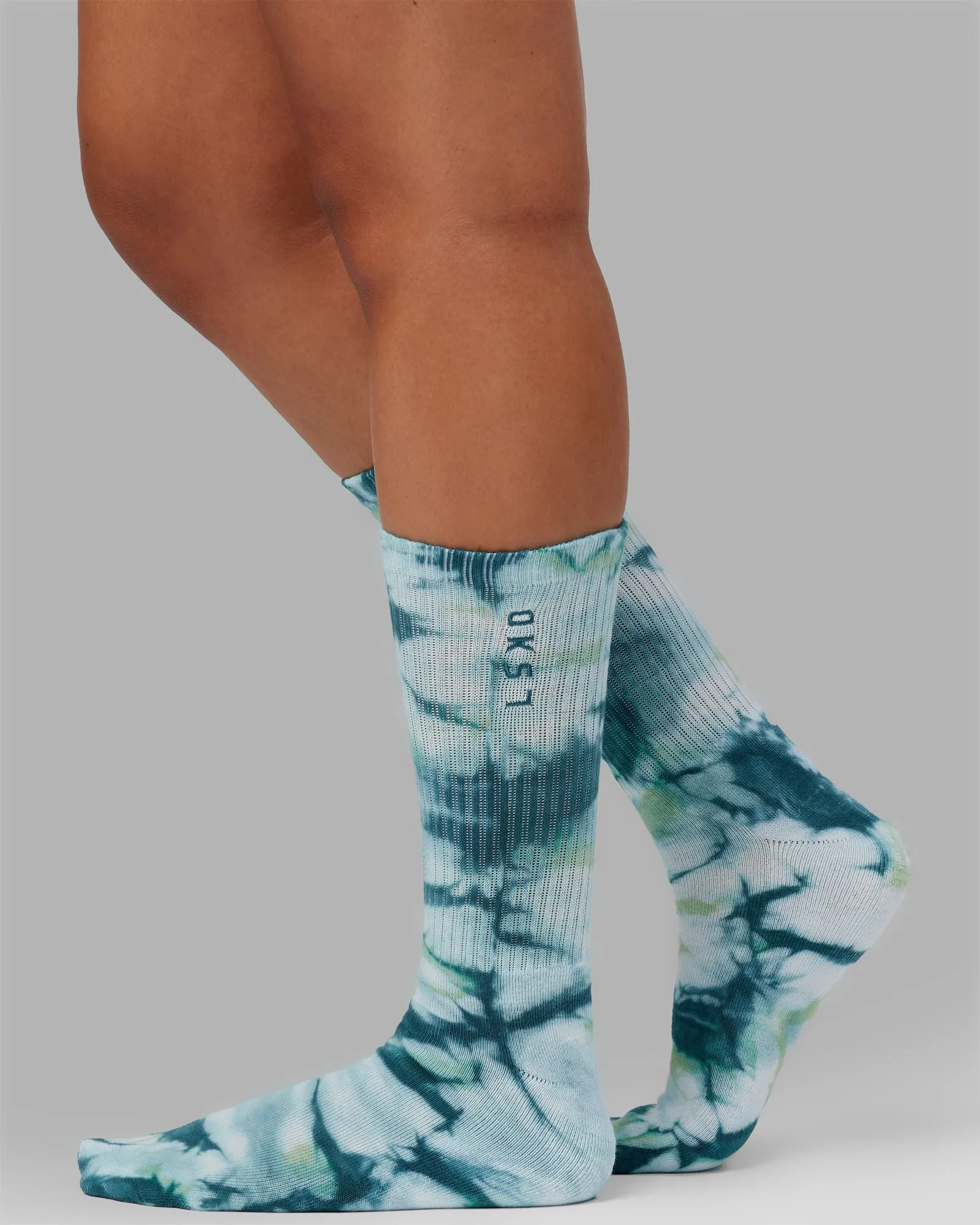 3 Pack Signal Crew Sock - Tie Dye-Pink-Blue-Green