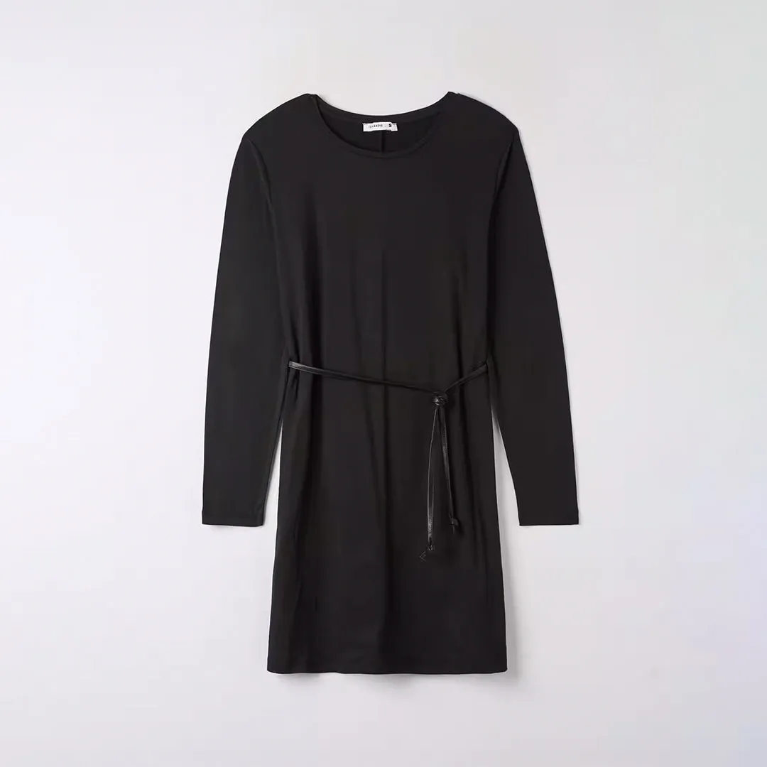 3/4 Sleeves Round Neck Dress