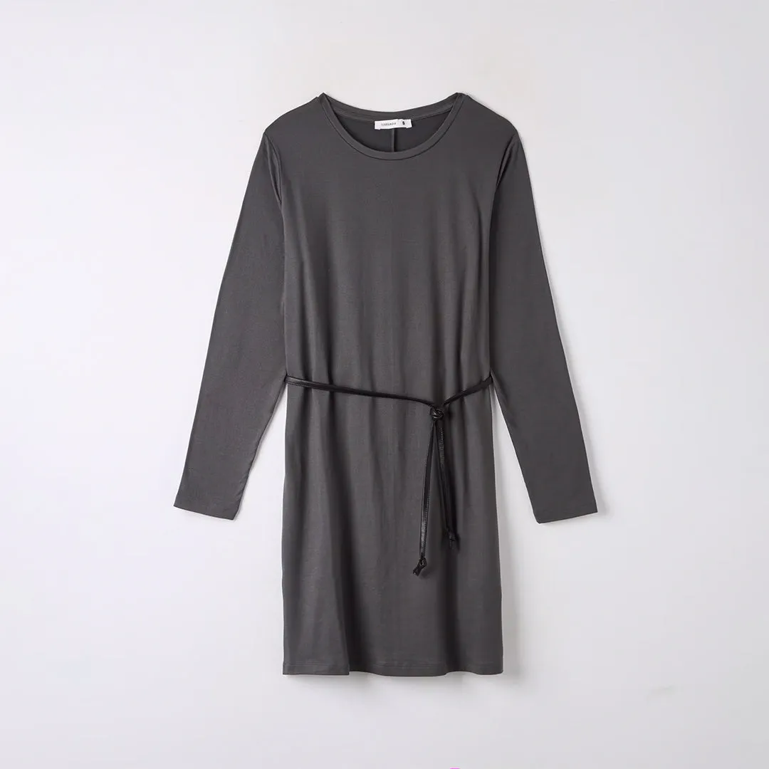 3/4 Sleeves Round Neck Dress