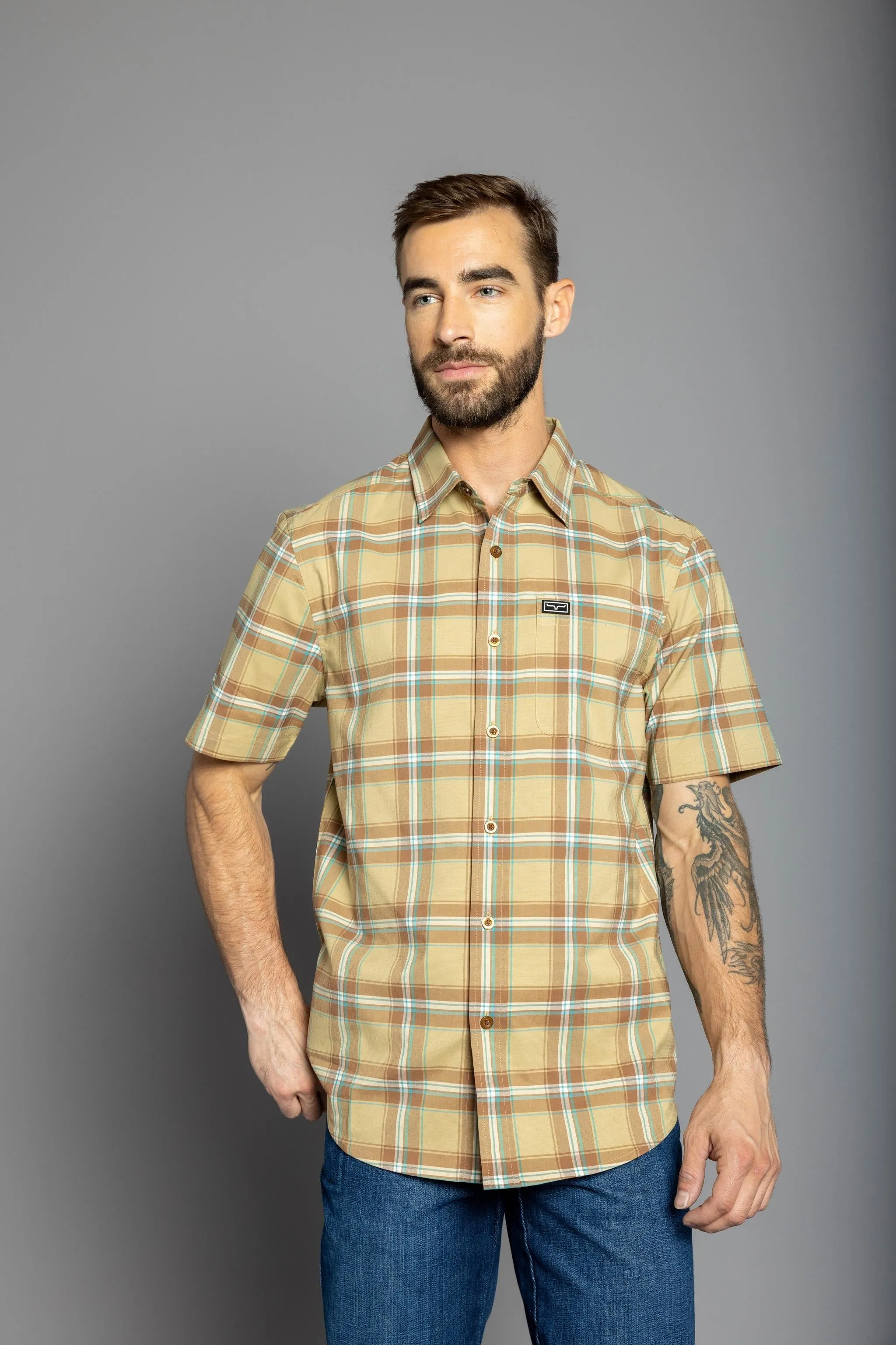 4 Stroke Plaid Dress Shirt