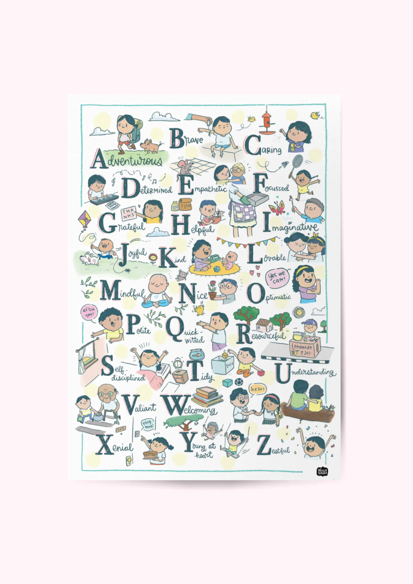 A-Z  Non-Tearable Poster