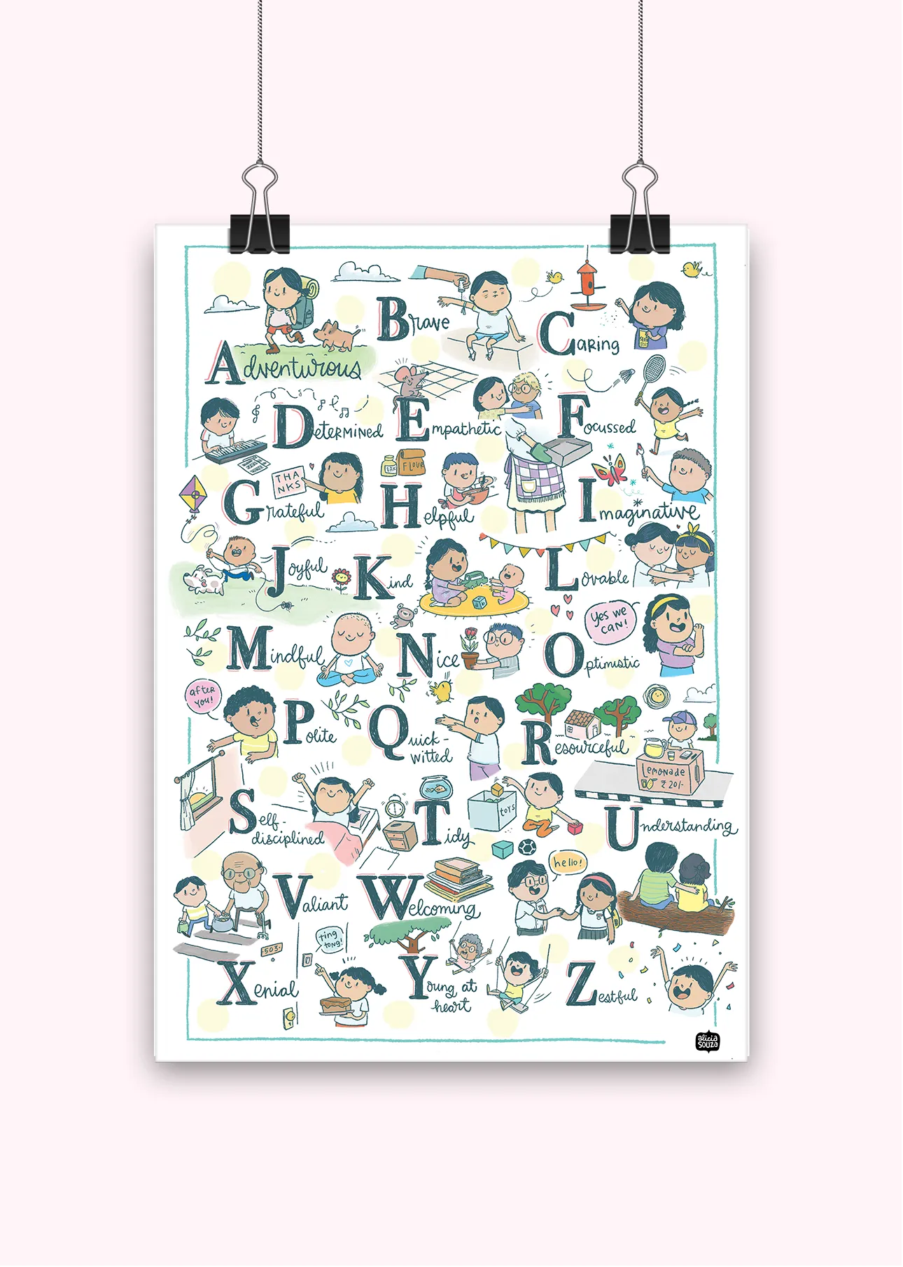 A-Z  Non-Tearable Poster