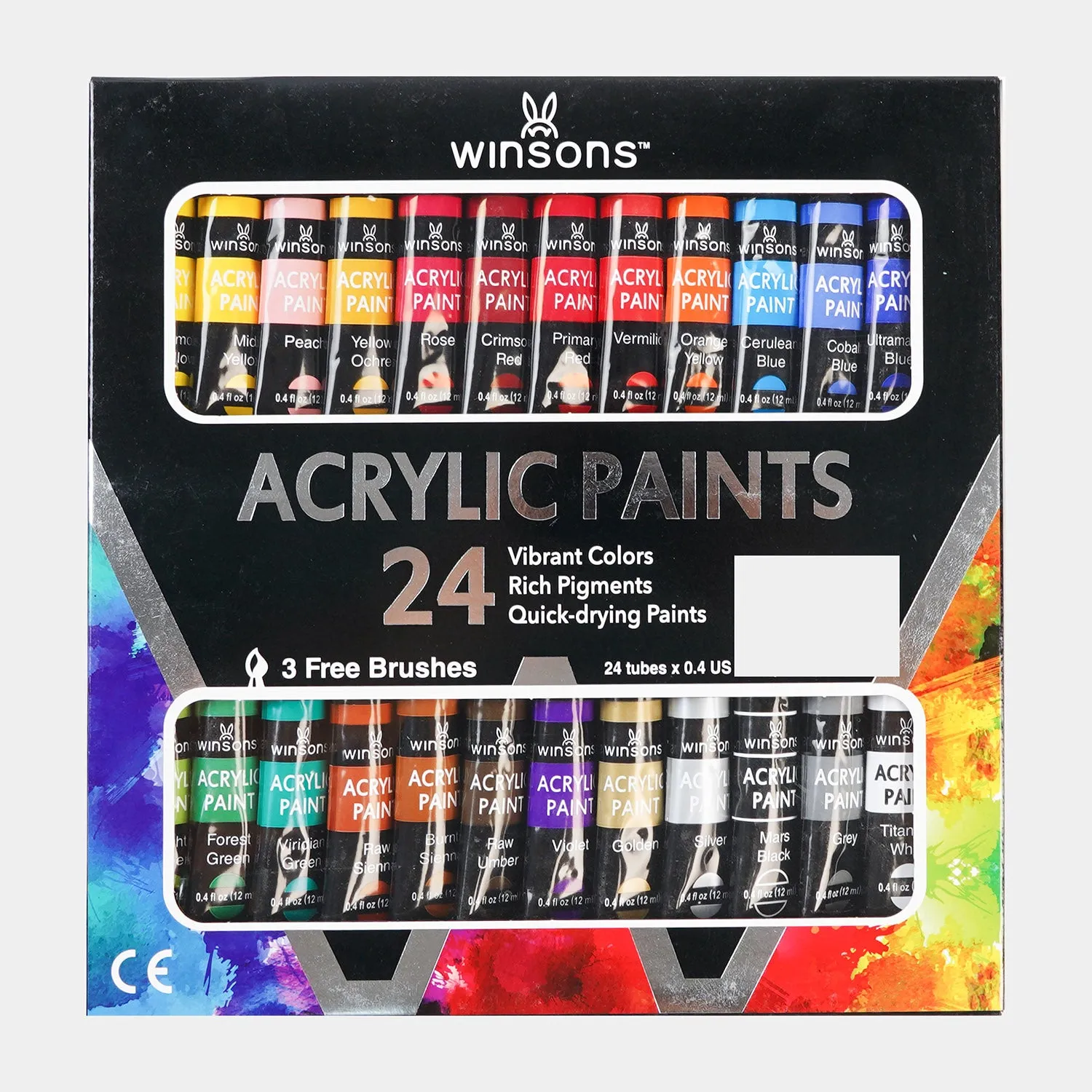 Acrylic Paints 24 Color For Kids