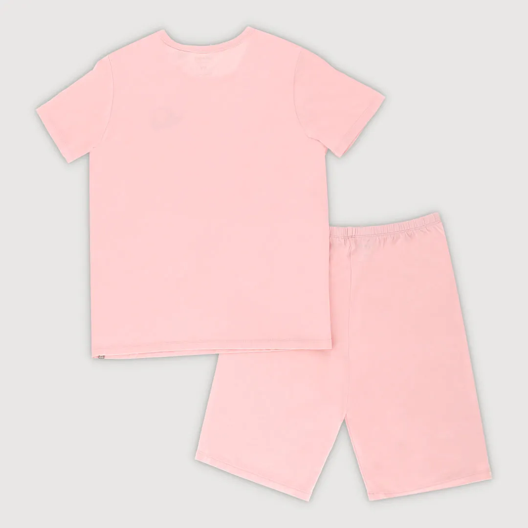 All Things Wonder Bamboo Kids Short Sleeve Jammies Set (Pink)