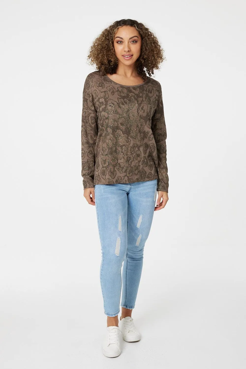 Animal Print Long Sleeve T-Shirt