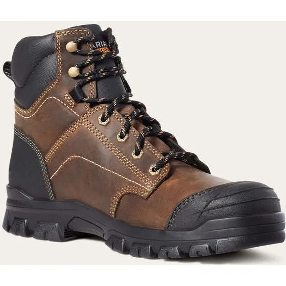 Ariat Men's Treadfast 6" Steel Toe Slip Resistant Work Boot - Brown - 10034671