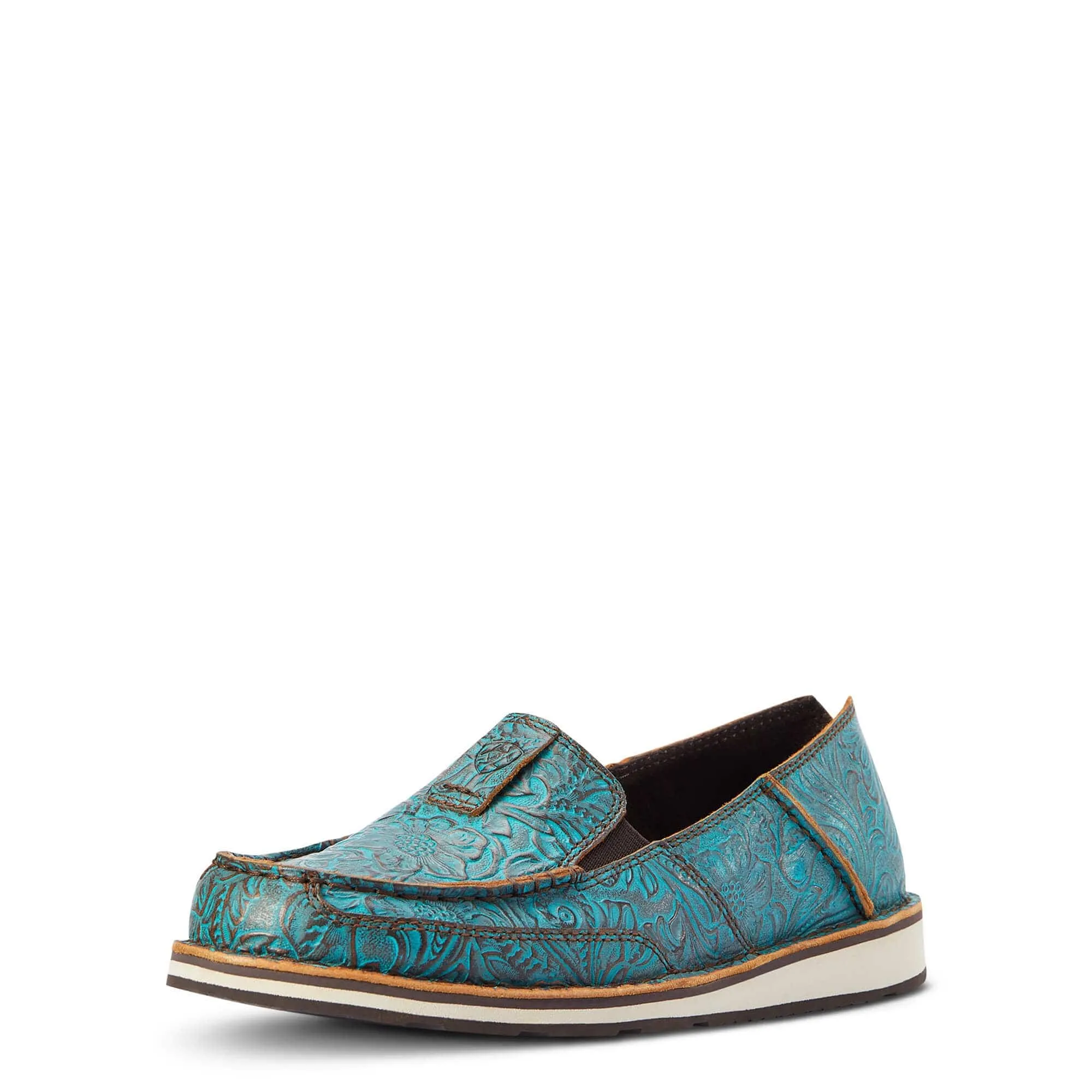 Ariat Women's Cruiser Brushed Turquoise Floral Embossed Shoes 10042526