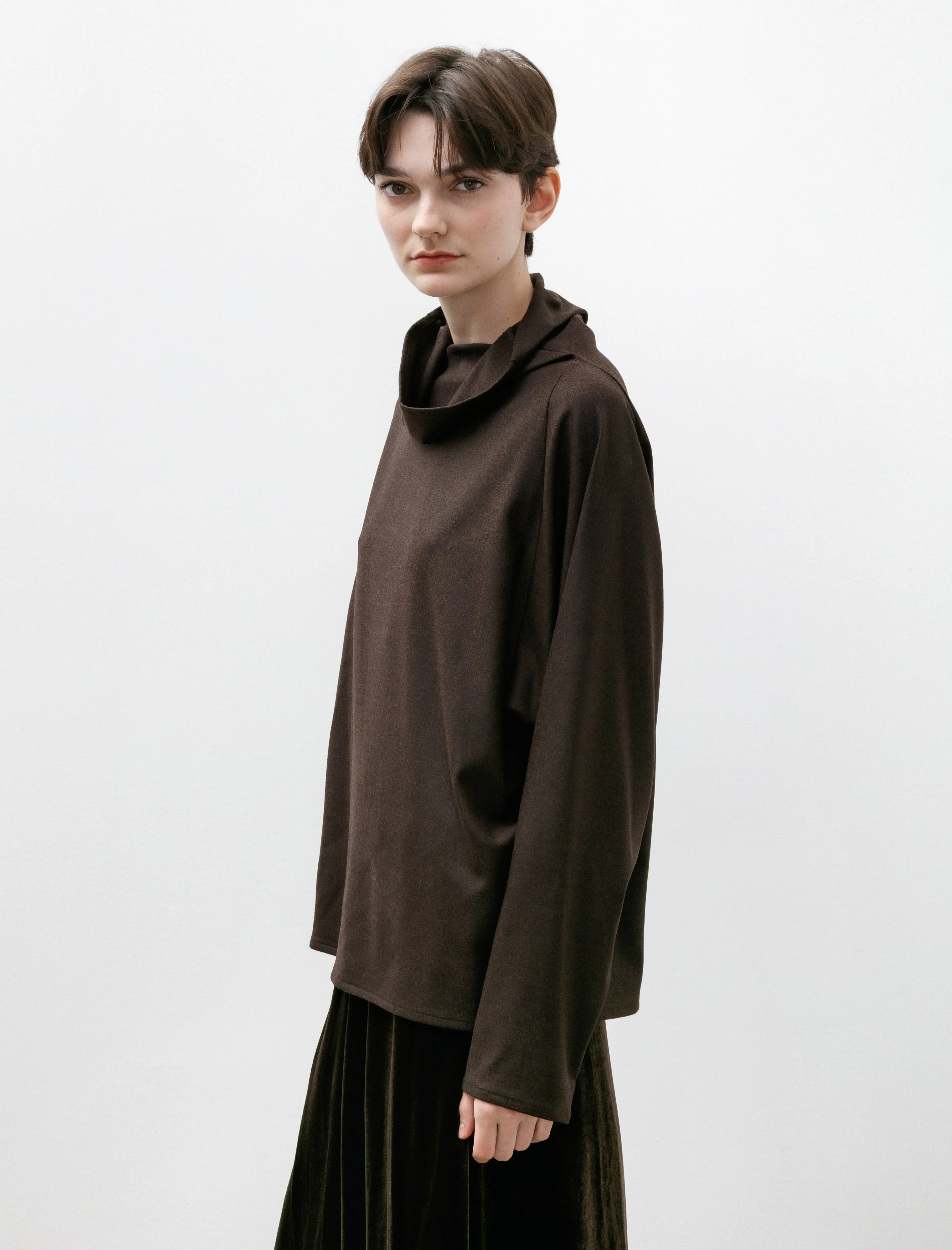 Batwing Oversized T-Neck Brown