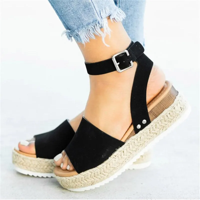 BerriesJam - 2024Plus Size Wedges High Heels Sandals