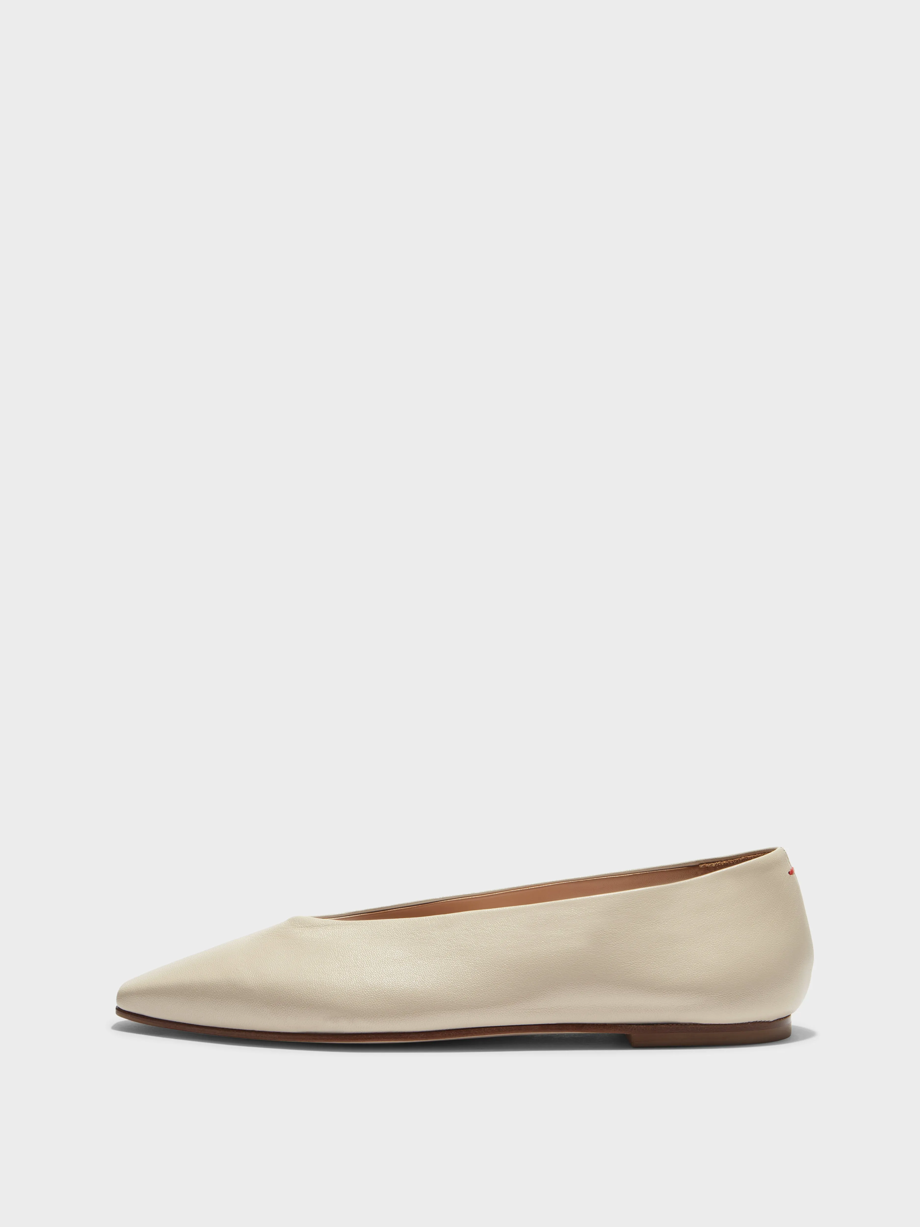 Betty Leather Square-Toe Ballet Flats