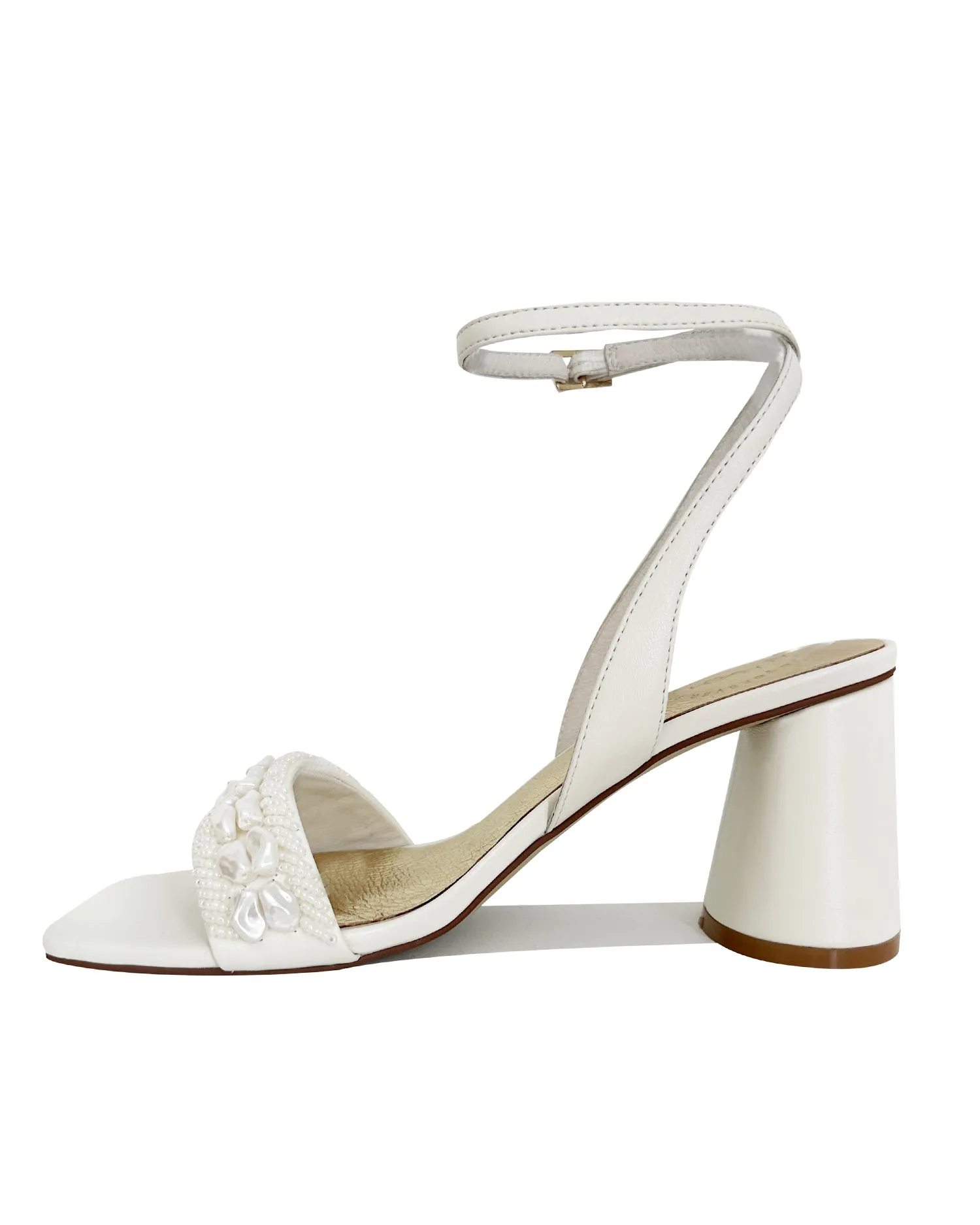 BEYOND - IVORY PEARL SHELL BRIDAL HEELS