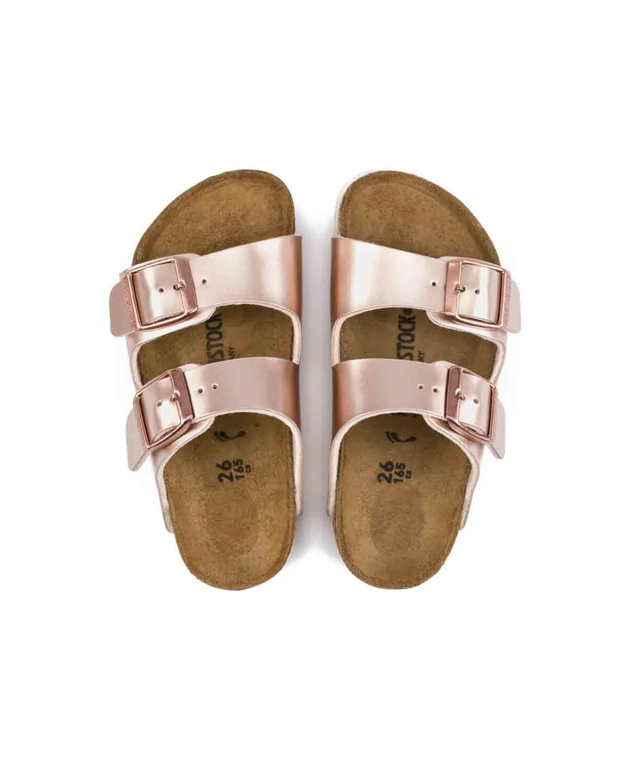 Birkenstock Kids Arizona Birko-Flor Electric Metallic Copper Sandals