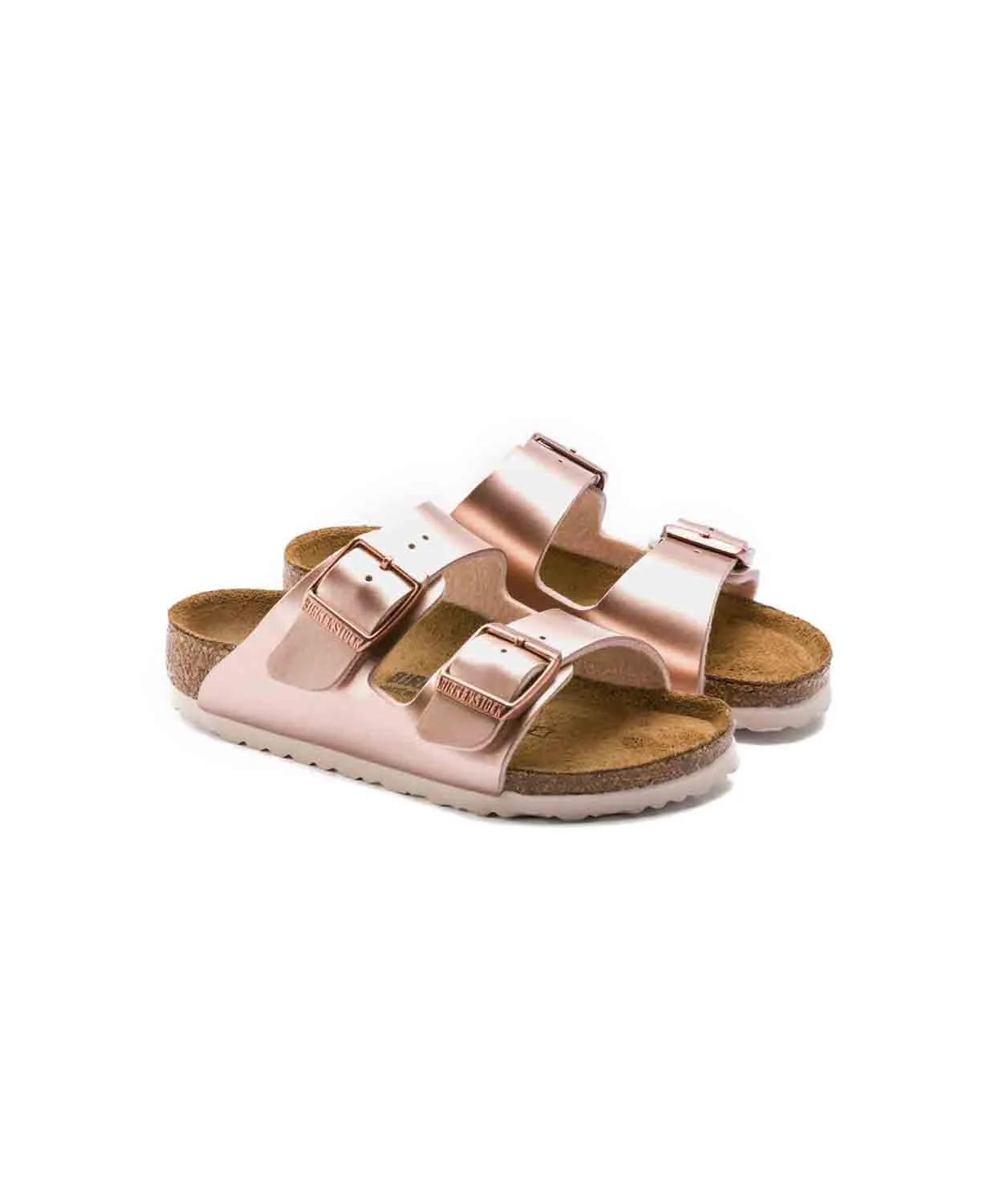 Birkenstock Kids Arizona Birko-Flor Electric Metallic Copper Sandals