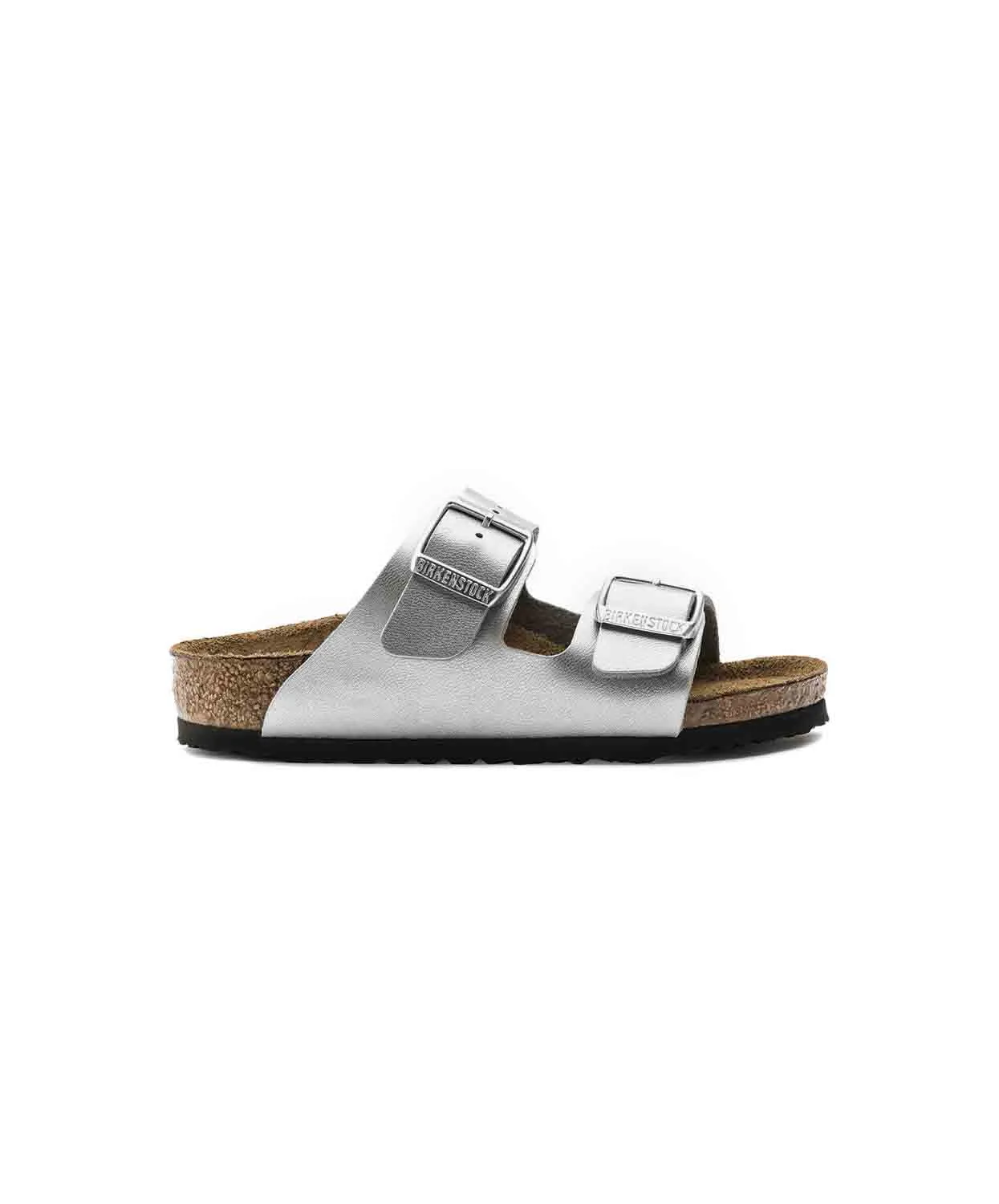 Birkenstock Kids Arizona Birko-Flor Silver Sandals