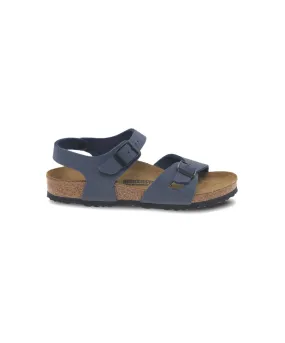 Birkenstock Kids Rio BirkiBuc Navy Sandals