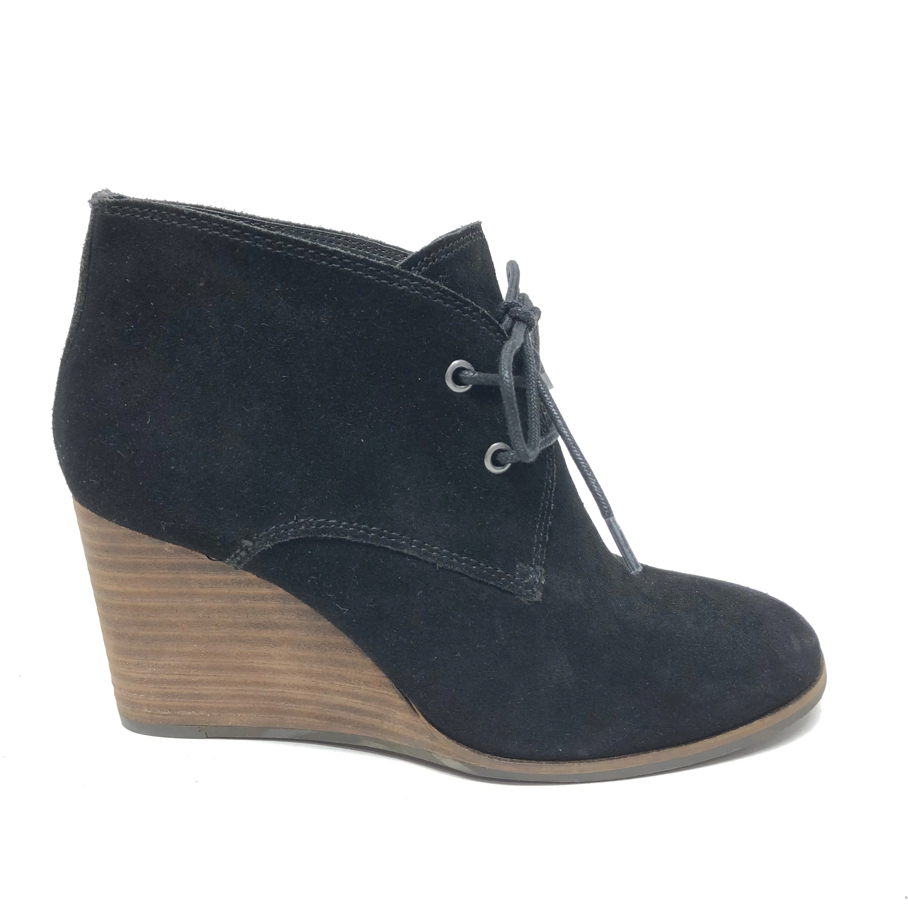 Black Boots Ankle Heels Lucky Brand, Size 6