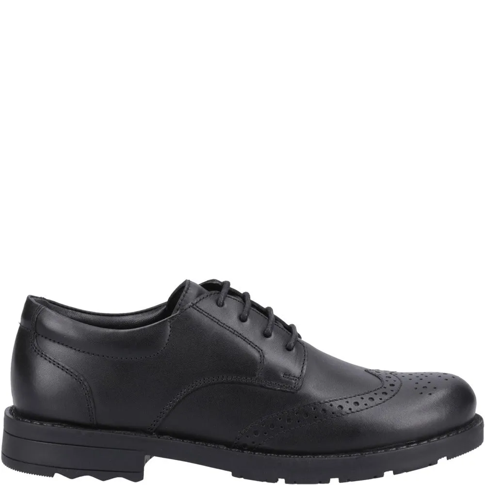 Black Brian Junior School Shoes