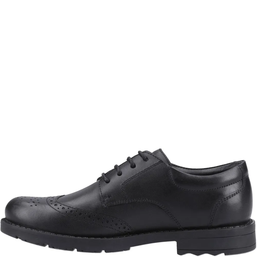 Black Brian Junior School Shoes