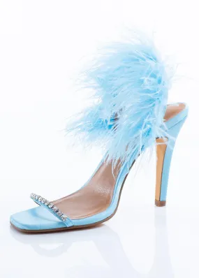 Blue Feather Heel