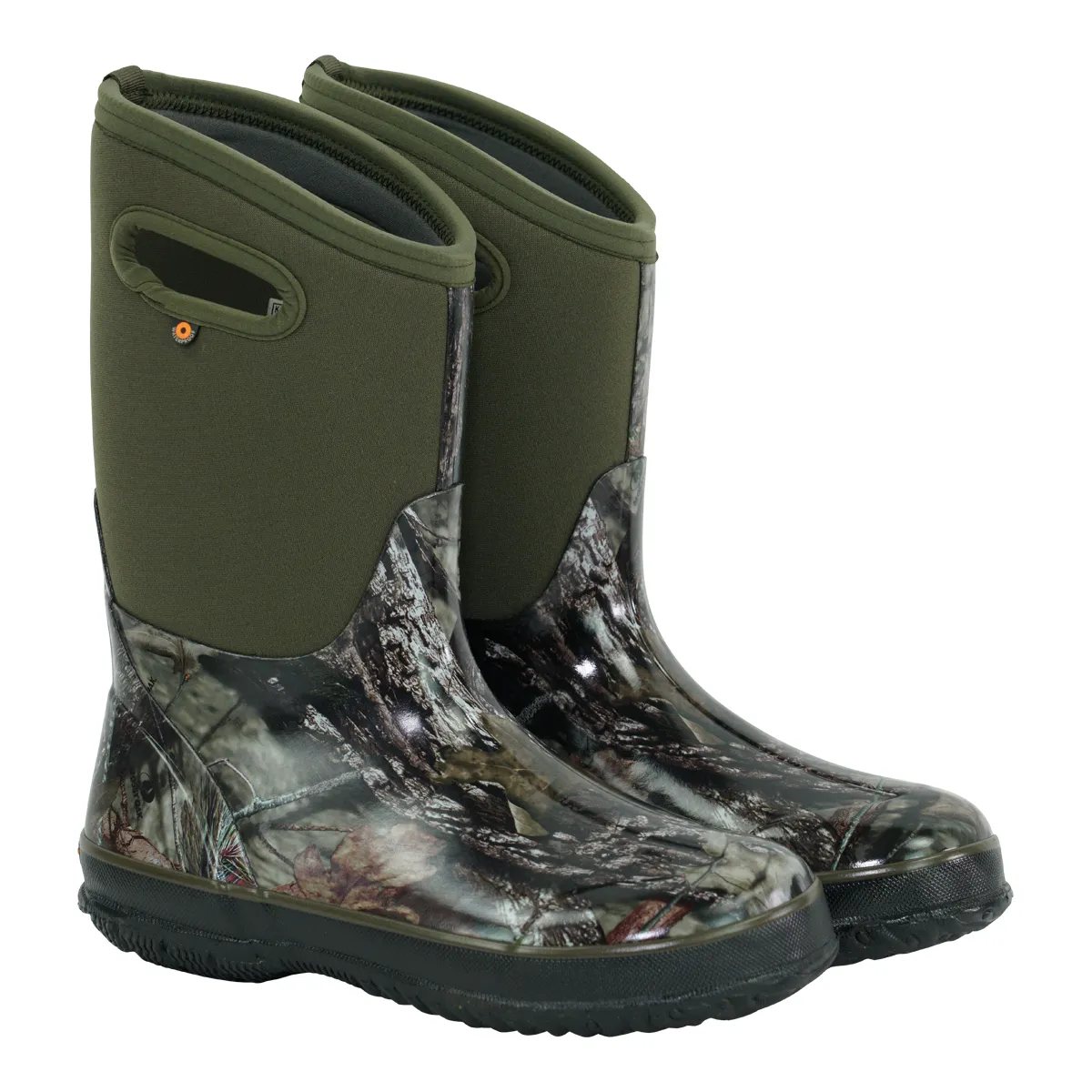 Bogs Kids Classic Camo Tall Rain Boots w/ Handles