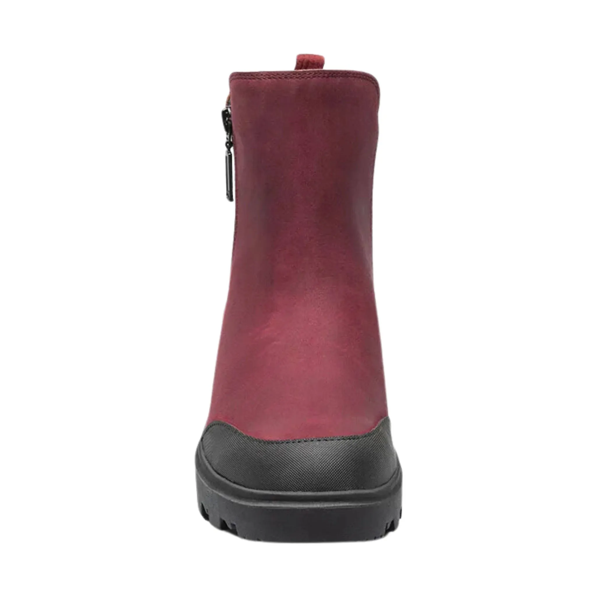 Bogs Women's Holly Zip Leather Rain Boot - Cranberry - ONLINE STORE CREDIT/EXCHANGE ONLY