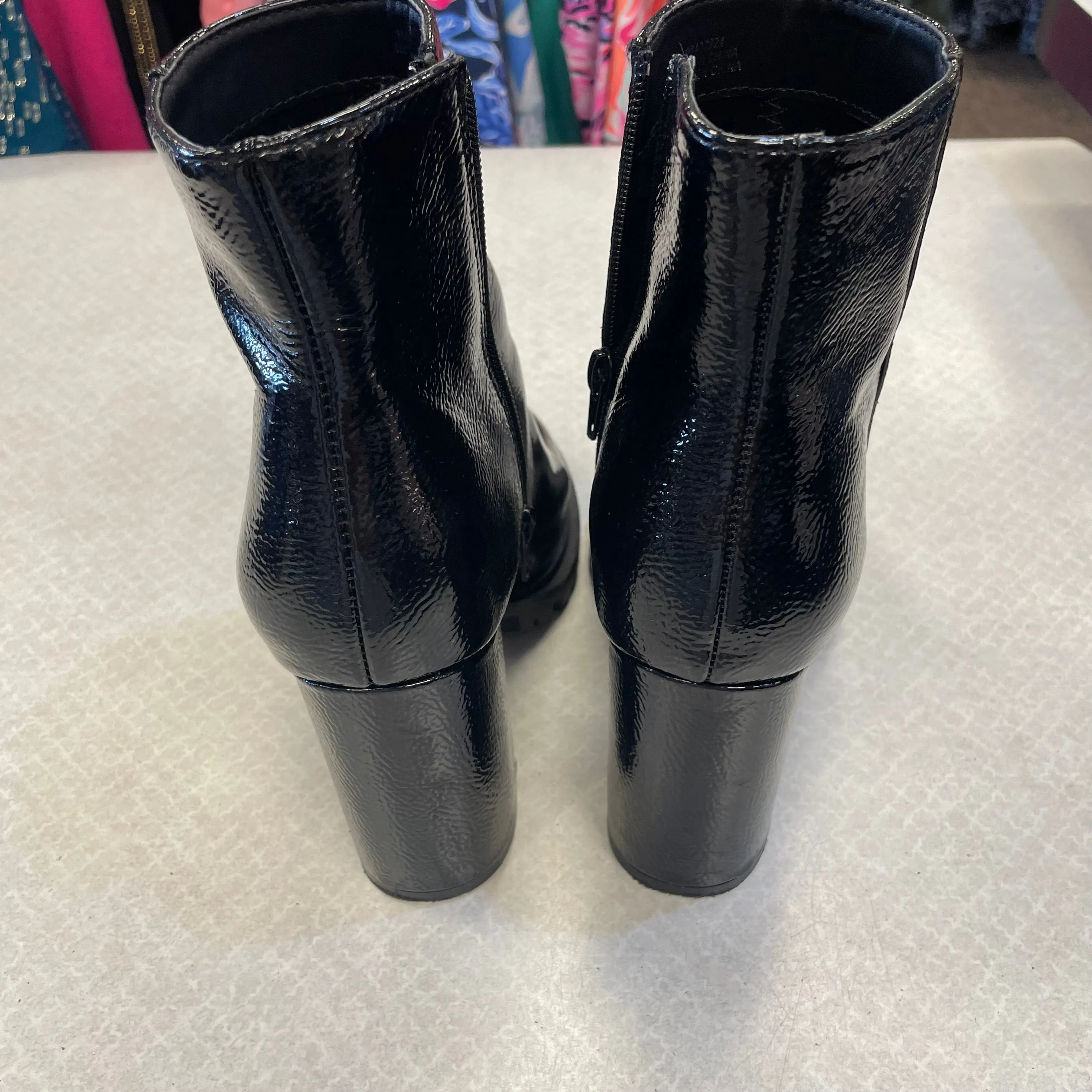 Boots Ankle Heels By Forever 21 In Black, Size: 7