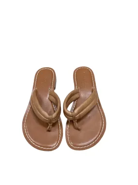 Brown Sandals Flats Bernardo, Size 6.5