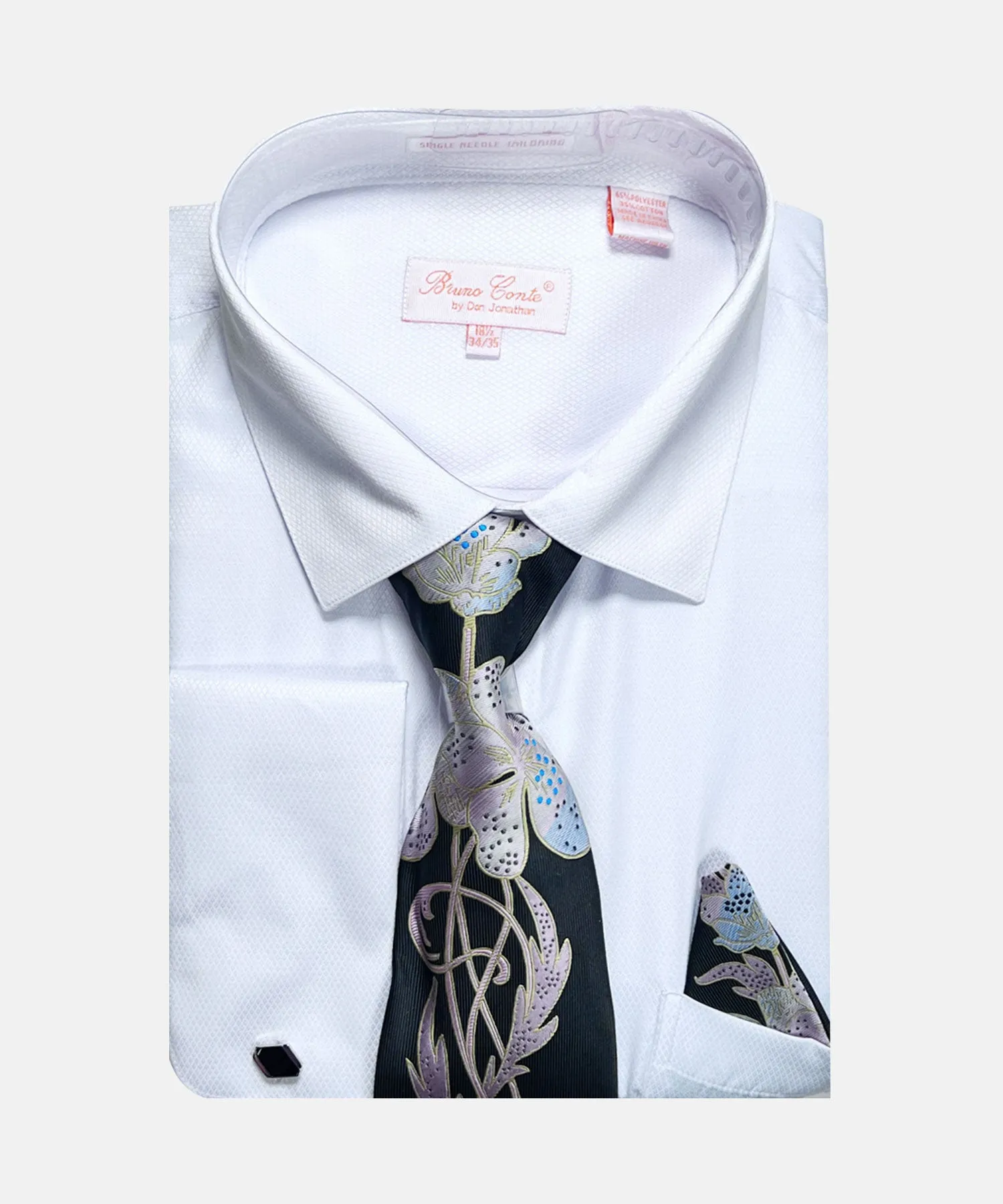 Bruno Conte Regular Fit Dress Shirt Combo - White