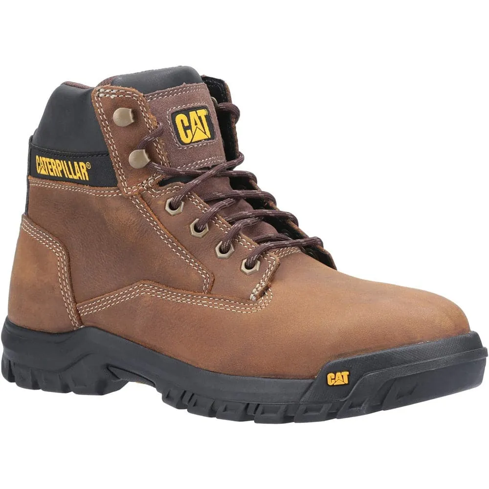 Caterpillar CAT Median S3 Lace Up Leather Safety Boot Water Resistant