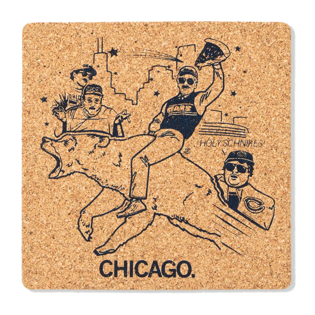 Chicago: Holy Schnikes! Cork Coaster