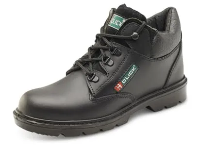 Click Mid Cut Boot Leather Safety Boot With Steel Toe and Midsole S1P  - Cf4