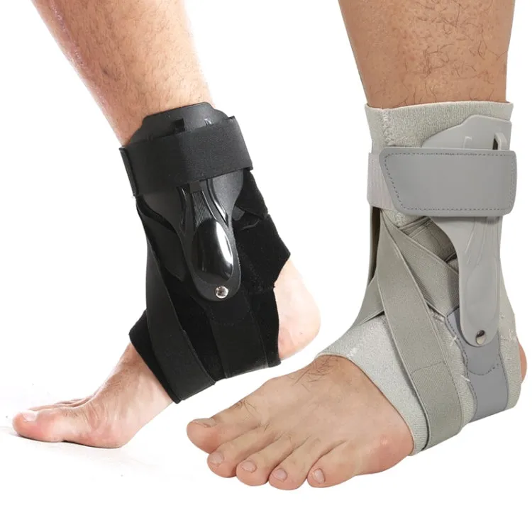 Compression Fixed Plastic Sheet Support Strap Ankle Protector, Size: L (Gray)