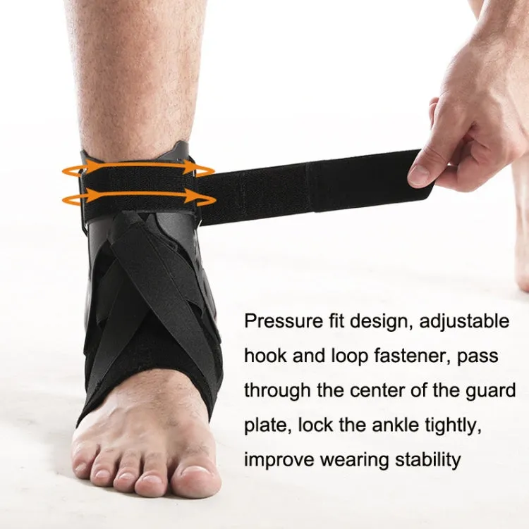 Compression Fixed Plastic Sheet Support Strap Ankle Protector, Size: L (Gray)