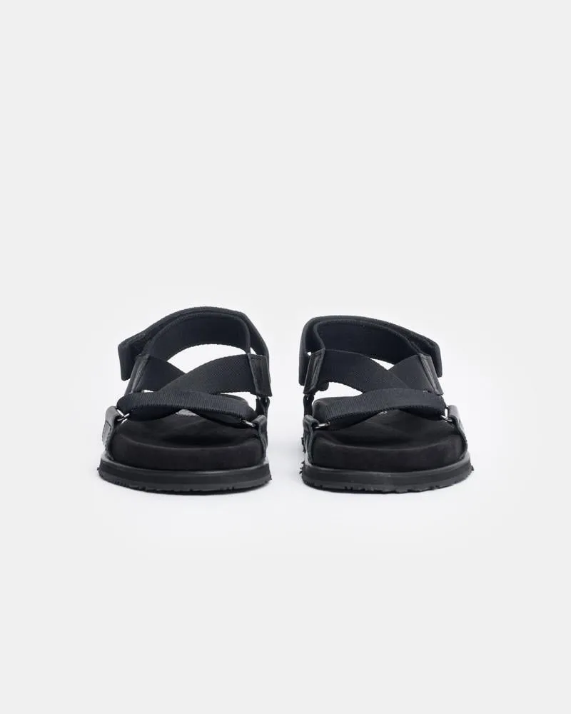 Cross Sandals in Black