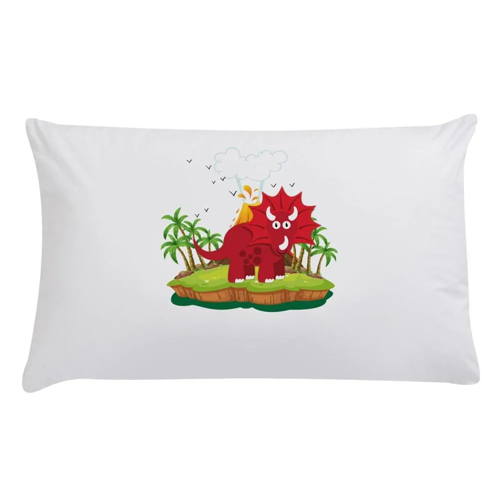 Custom Kids Triceratops Dinosaur Sleeping Pillowcase