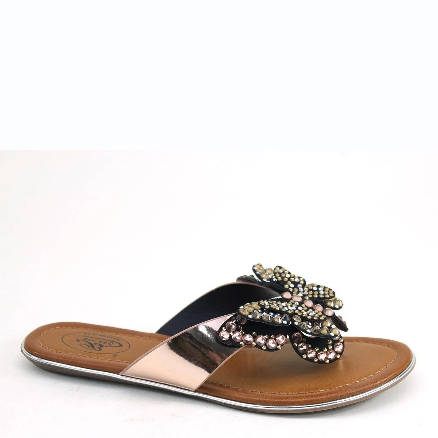 Cute Rhinestone Butterfly Flip-flop Thong Flat Comfort Slide Women's Sandals