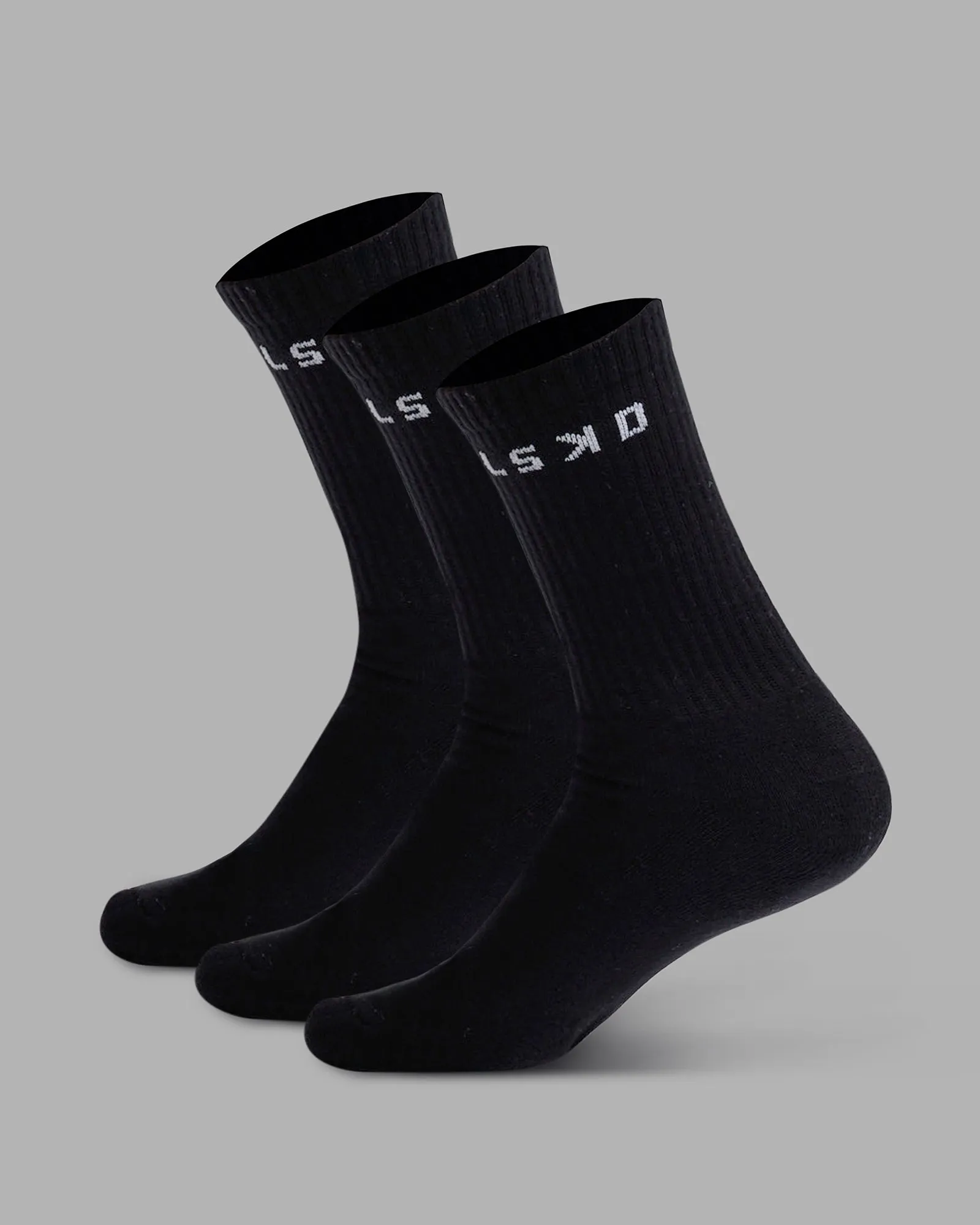 Daily 3 Pack Crew Socks - Black