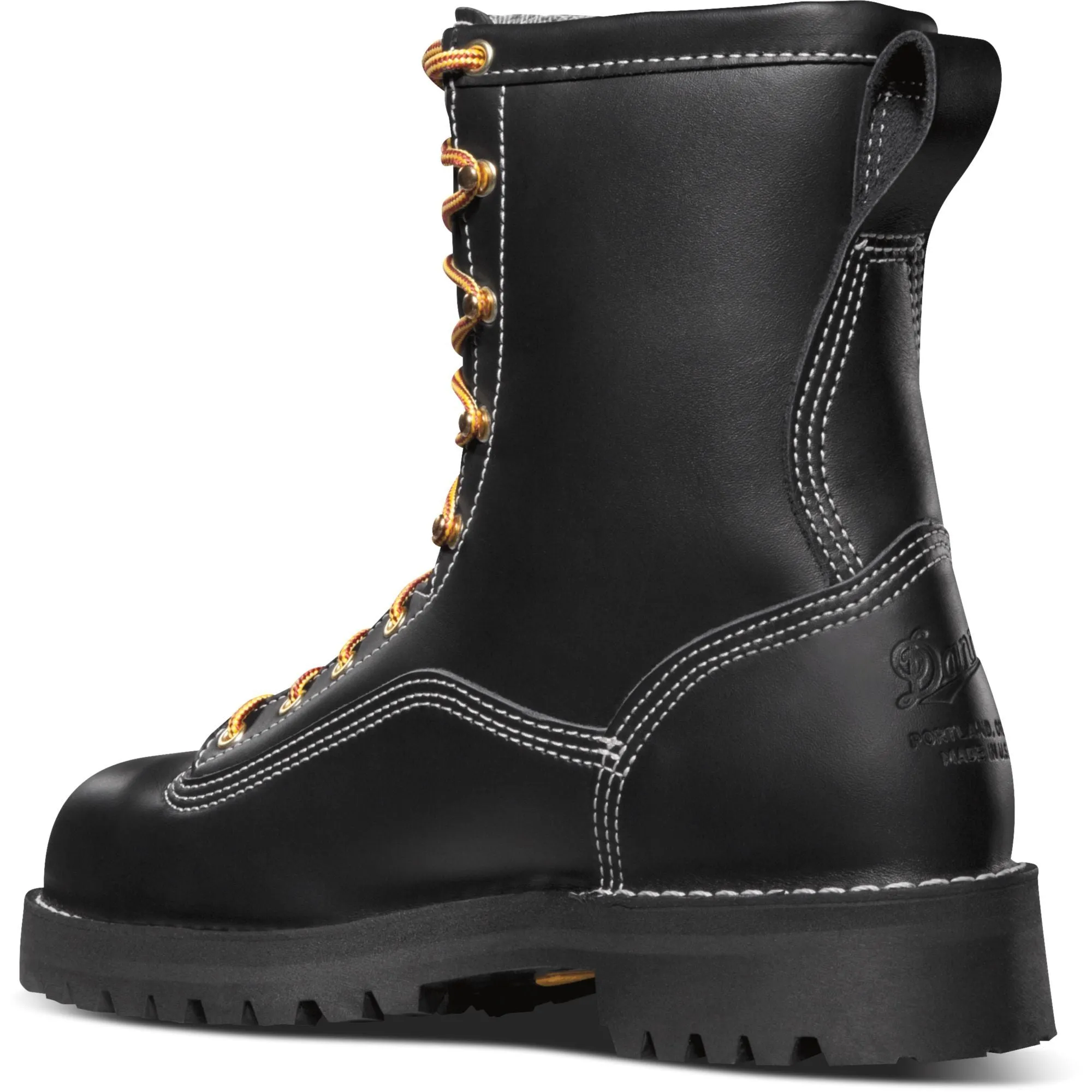 Danner Men's Rain Forest USA Made 8" Comp Toe WP Work Boot Black 11550