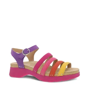 Dansko Women's Roxie Strap Sandal in Multi Nubuck