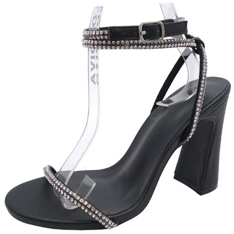 DELLA-05 Black Faux Leather