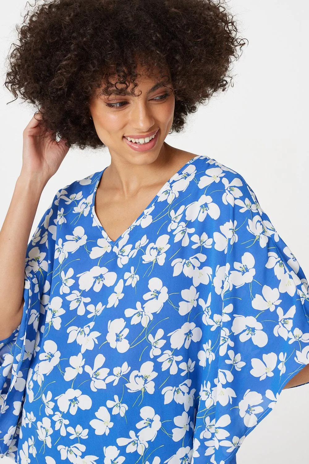 Floral Batwing Blouse Top