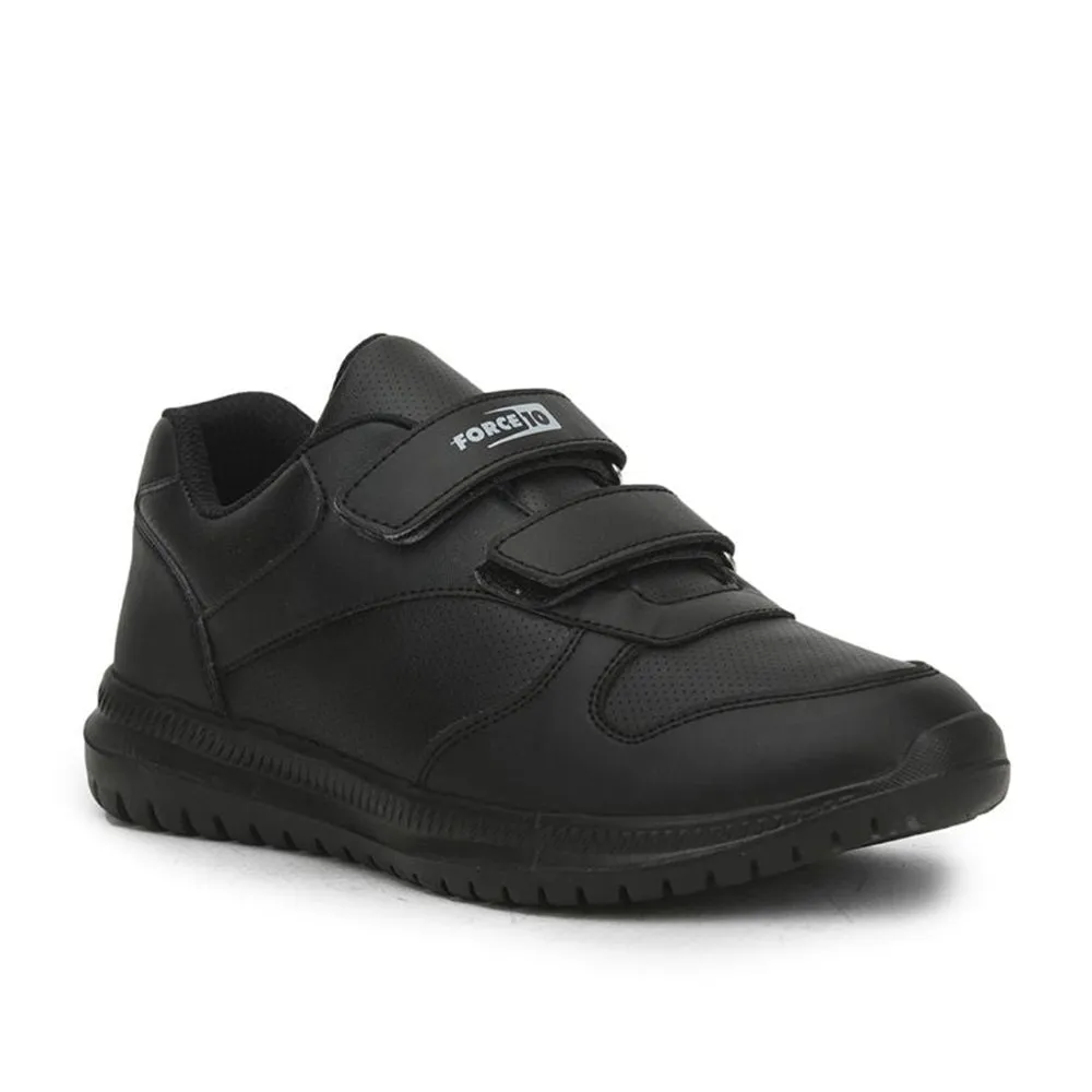 Force 10 School Non Lacing Shoes For Kids (Black) SKOLPRO-V By Liberty