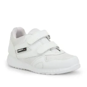 Force 10 (White) Velcro Sports School Shoes For Kids 9906-90VGN By Liberty