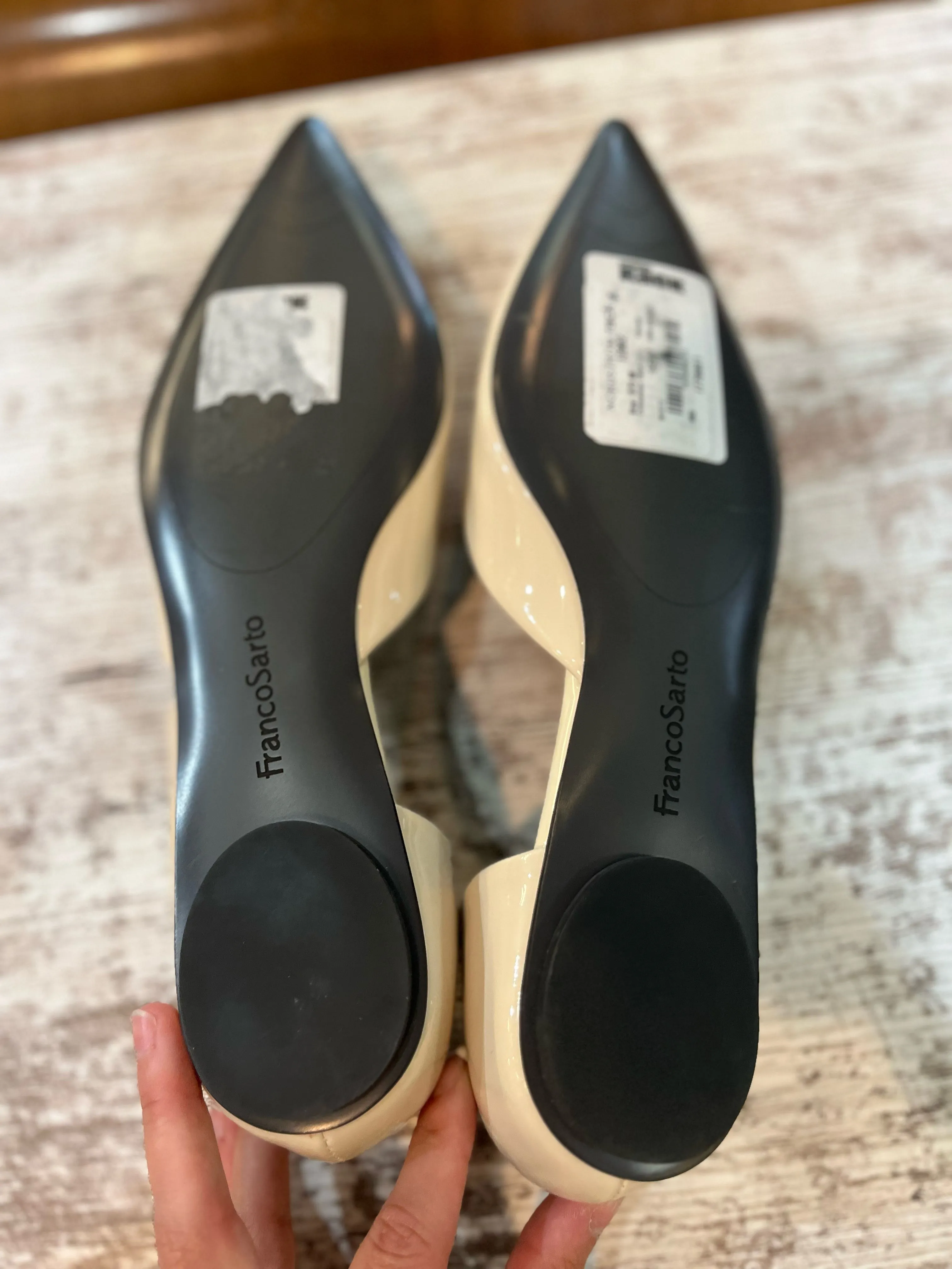 Franco Sarto Beige Pointed Toe Flats