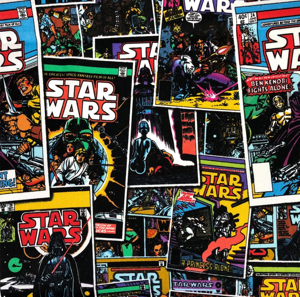 FS598_4 Star Wars Comic Book Cotton