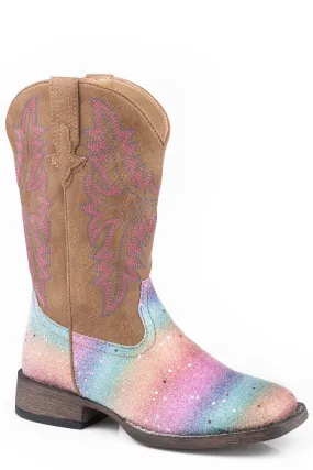 Girl's Roper Multi Rainbow Western Square Toe Boot