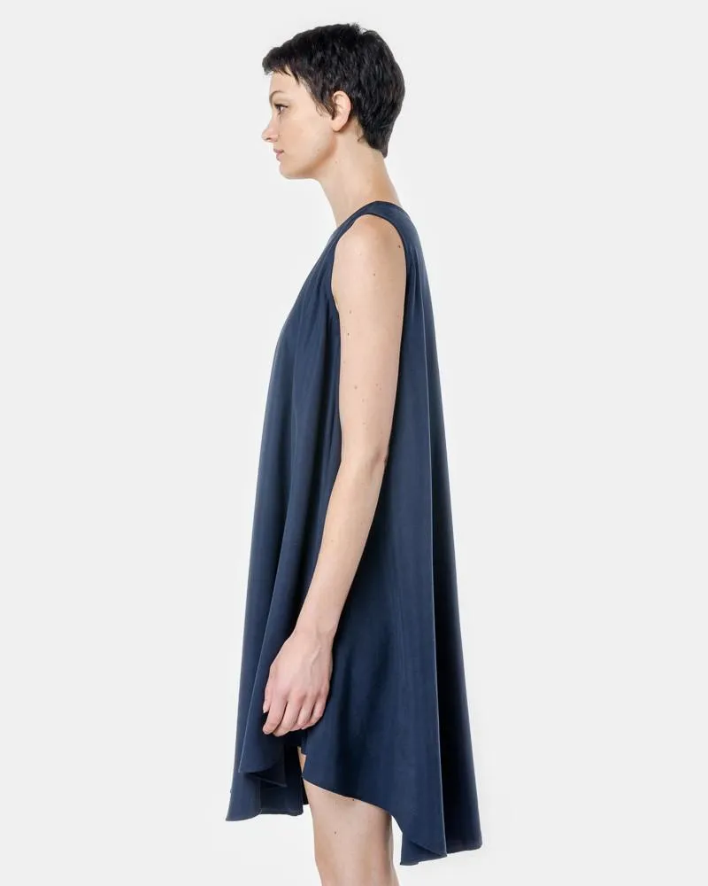 Jade Tent Sleeveless Dress in Space Blue