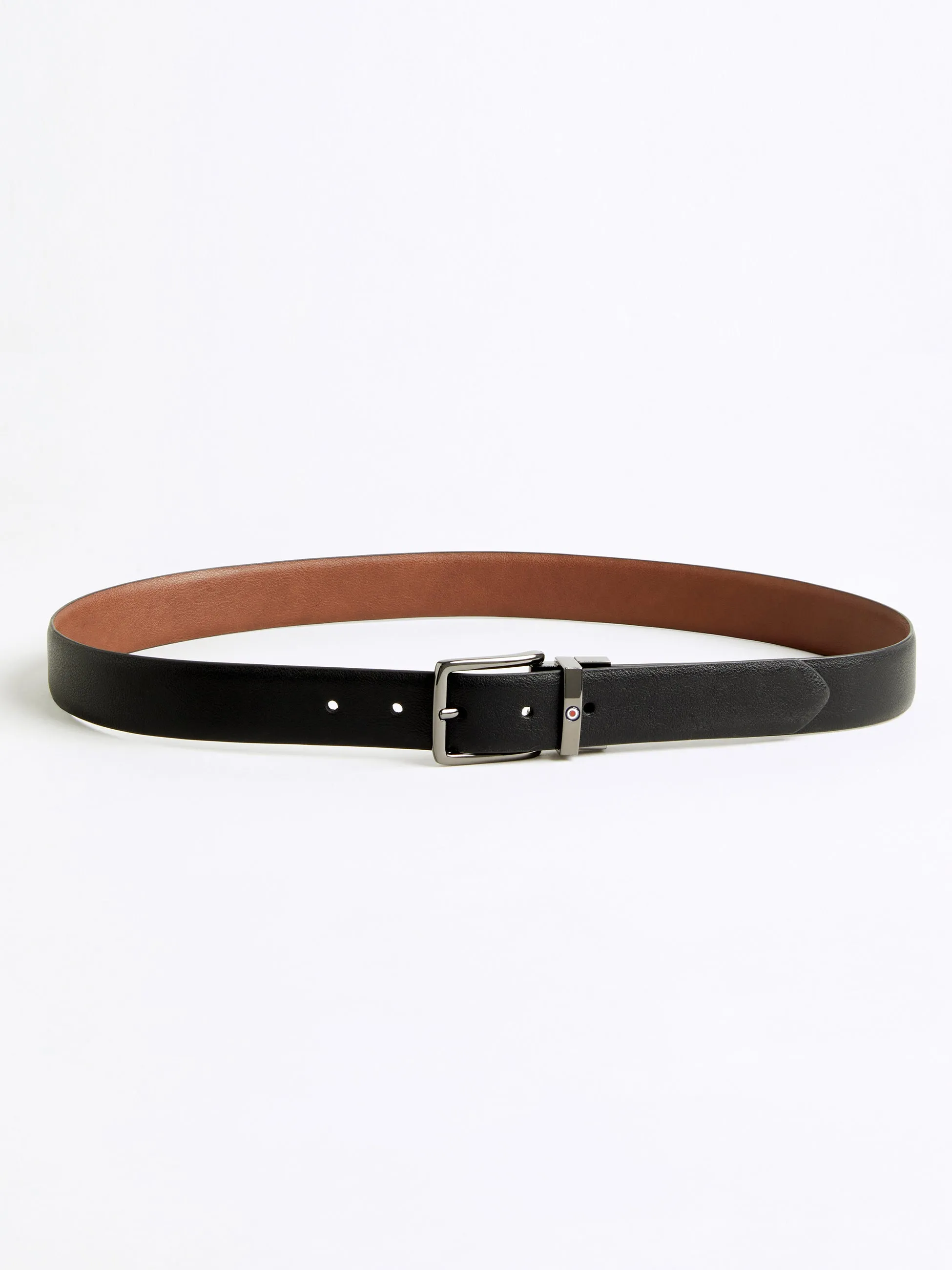 Jayes Leather Dress Belt - Black/Brown